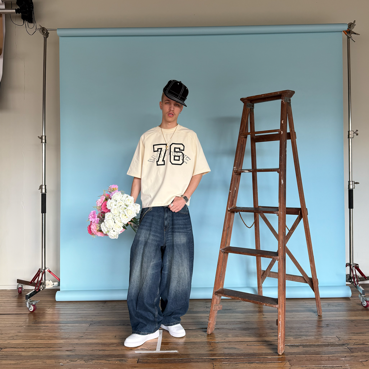 WITHME SEVENTY SIX T-SHIRT - OFF WHITE