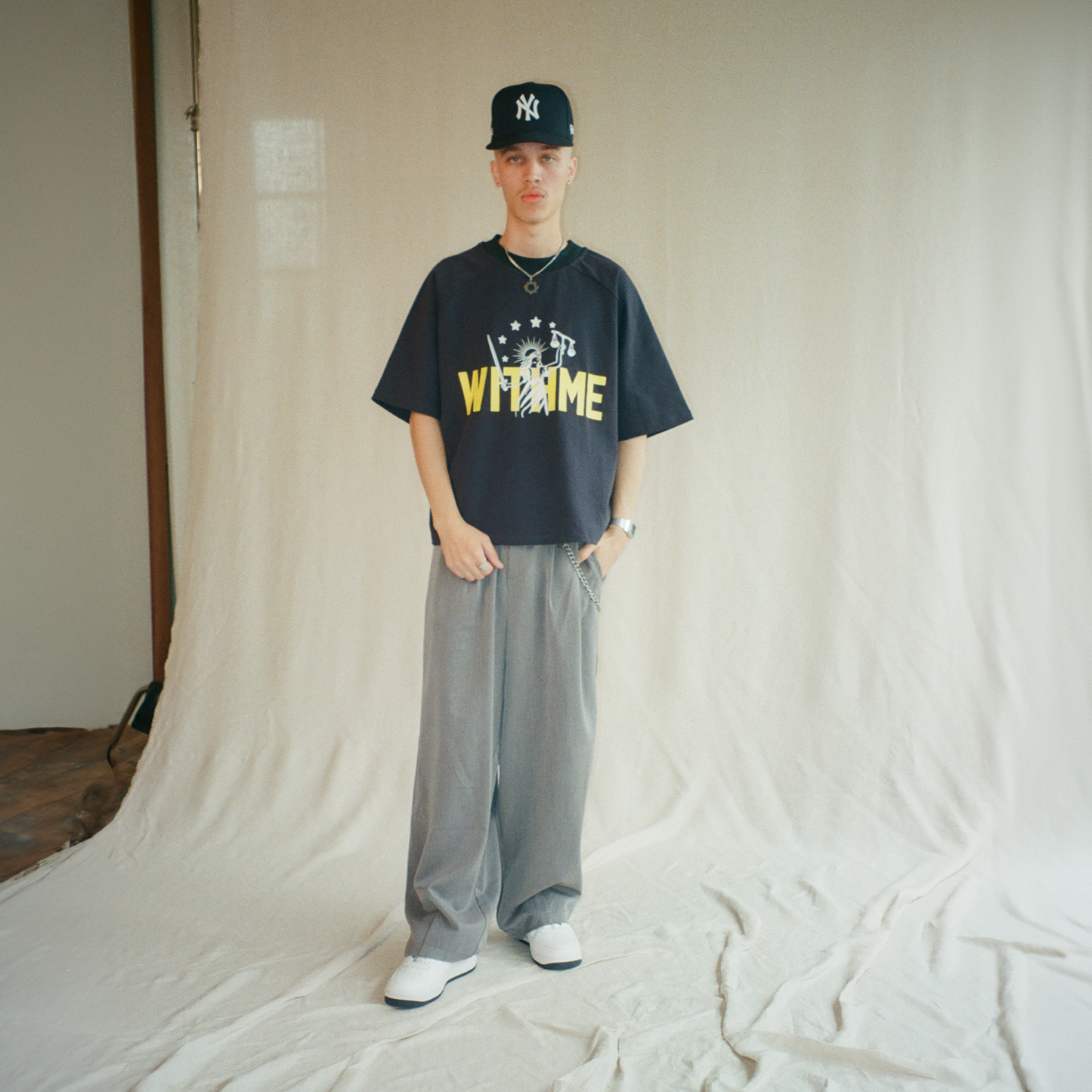 WITHME JUSTICE T-SHIRT - NAVY