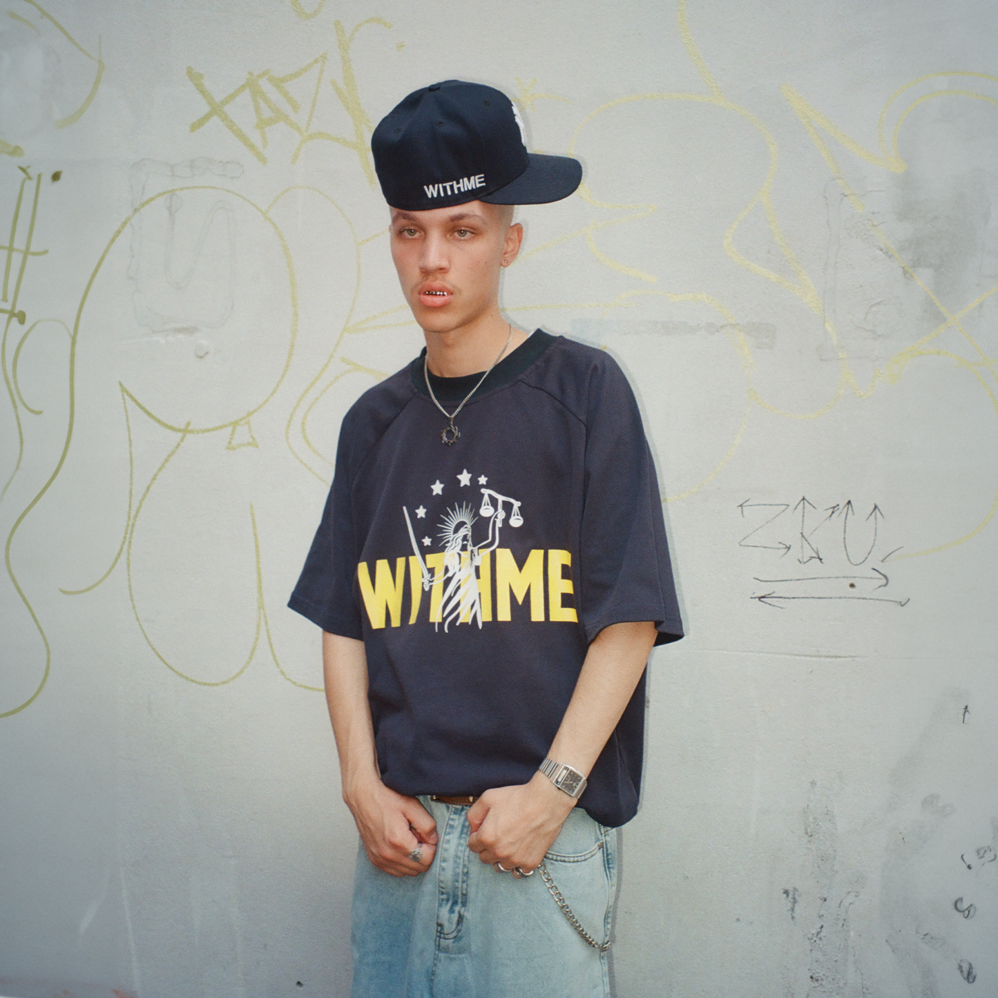 WITHME JUSTICE T-SHIRT - NAVY