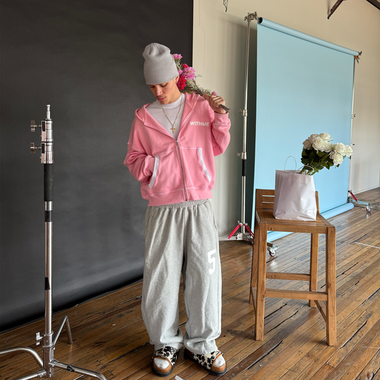WITHME ZIP HOODIE - PINK