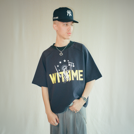 WITHME JUSTICE T-SHIRT - NAVY