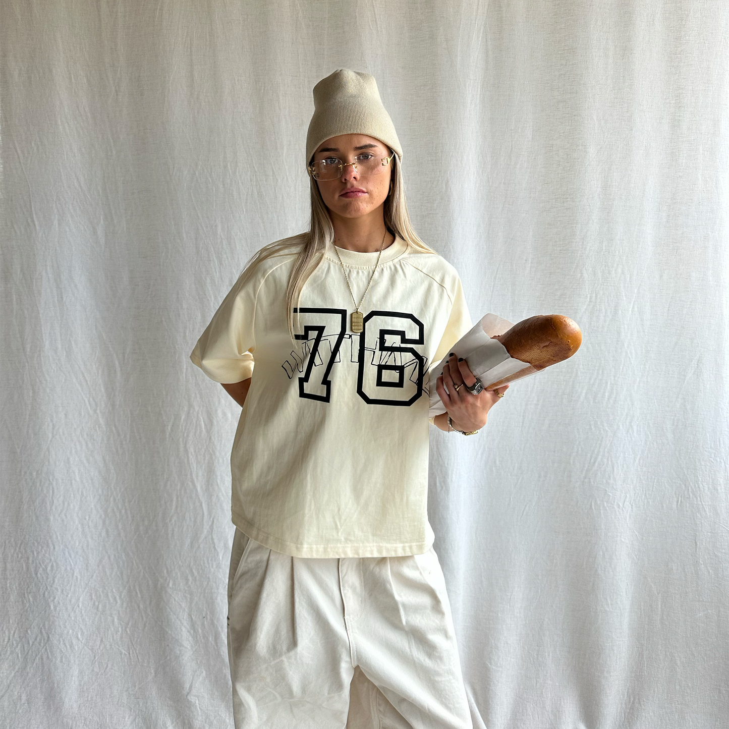 WITHME SEVENTY SIX T-SHIRT - OFF WHITE