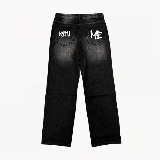 WITHME JEANS - WASHED BLACK