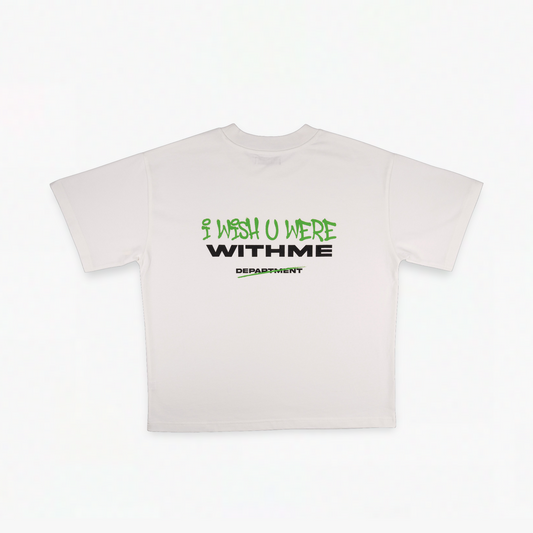 WITHME WISH U WERE T-SHIRT - FLAT WHITE