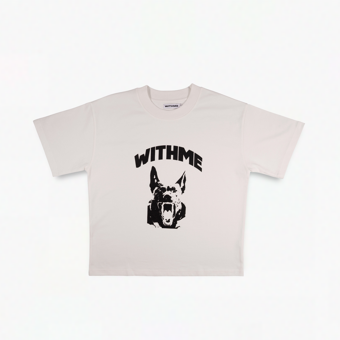 WITHME LANDSHARK T-SHIRT - FLAT WHITE